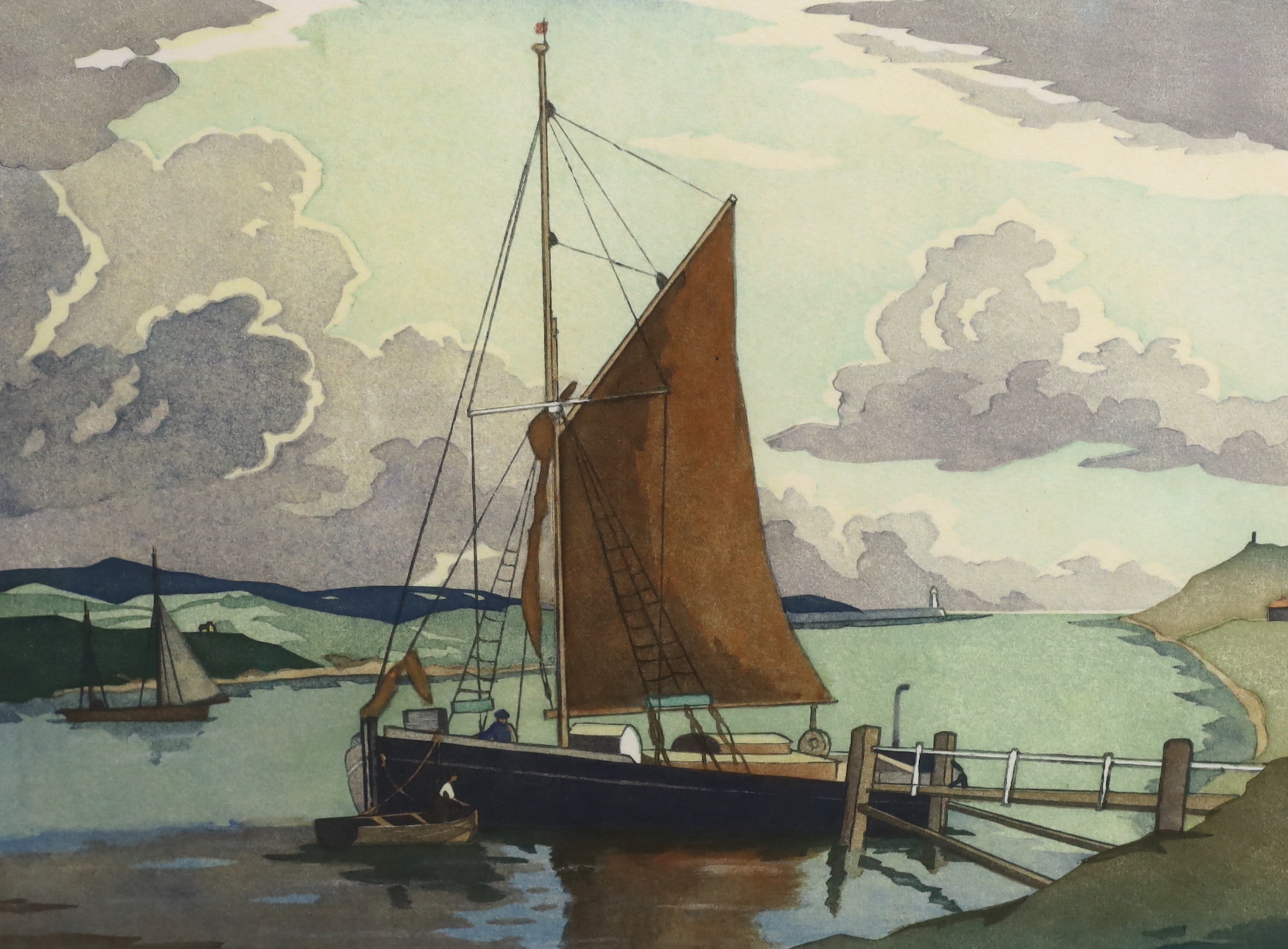 Eric Slater (British, 1896-1963), giclee print, limited edition 15/250, Morning calm, details and signature verso, 29 x 38cm